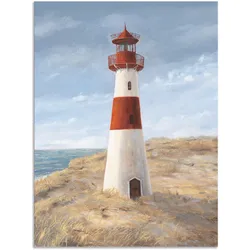 Wandbild ARTLAND "Leuchtturm I", beige (farbe bild(er): naturfarben), B:60cm H:80cm, Bilder, als Alubild, Outdoorbild, Leinwandbild, Wandaufkleber, versch. Größen