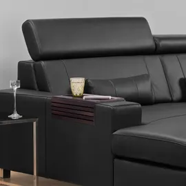 Relaxdays Sofatablett Armlehne, Bambus, Armlehnentisch für Couch und Sofa, BxT: 42 x 34 cm, Sofaablage Getränke, braun