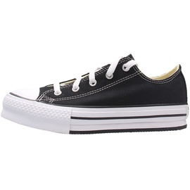 Converse Chuck Taylor All Star Lift Platform Sneaker, Black/White/Black, 27 EU