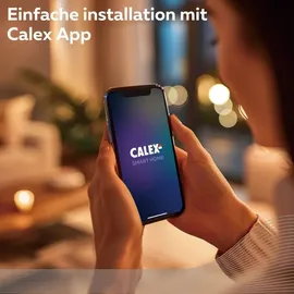 Calex Smart LED Lampe, E27, A60, Gold Filament, warmweißes Licht, dimmbar, WLAN App- & Sprachsteuerung