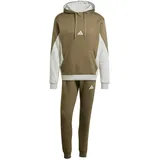 Adidas Sportswear Colorblock Hooded Trainingsanzug Olive Strata S