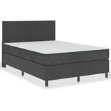 vidaXL Boxspringbett Dunkelgrau Stoff 140x200 cm627461