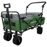 Wonderfold Bollerwagen faltbar zum Ziehen & Schieben mit Kühltasche grün TOP