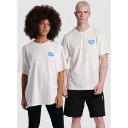 T-Shirt Herren arena Studio Grafik Print - White-royal - XL