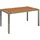 vidaXL Gartentisch mit Holzplatte 150 x 90 x 75 cm Grau