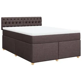 vidaXL Boxspringbett 140 x 200 cm Dunkelbraun