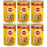 Pedigree Adult Dose Nassfutter für Hunde Rind Gelee Alleinfuttermittel 6x1200g