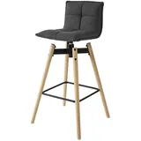 SoBuy Barhocker Drehbar Tresenhocker Drehstuhl mit Rücklehne Sitzhöhe 75cm FST45-DG