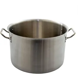 AcMax Kochtopf Gastrotopf Topf 24 Liter Edelstahl mit Deckel Großküche Gastronomie