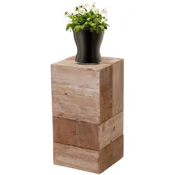 Blumentisch HWC-A15, Blumens√§ule Blumenst√§nder, Tanne Holz rustikal massiv MVG-zertifiziert ~ 60cm