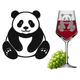 eXODA Weinglas Panda niedlich stilvolles Trinkglas für Weinliebhaber 350 ml