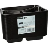 Papstar STARPAK Einweg-Menüschalen schwarz 0,765 l, 50 St.