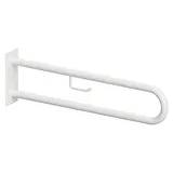 Brillantbad BELP Stützgriff in U-Form mit Toilettenpapierhalter Eisen Weiß 100x250x829 mm, 120 kg Traglast für Bad & WC >> zum Bohren