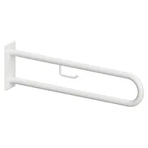 Brillantbad BELP Stützgriff in U-Form mit Toilettenpapierhalter Eisen Weiß 100x250x829 mm, 120 kg Traglast für Bad & WC >> zum Bohren