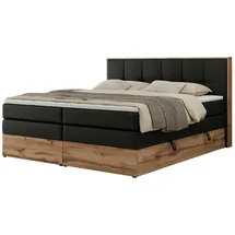 MKS Meble Boxspringbett mit Bettkasten - schwarz - Maße (cm): B: 208 H: 113