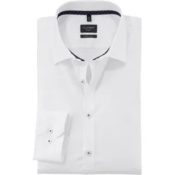 Businesshemd OLYMP "No 6 six", Herren, Gr. 42, N-Gr, weiß, Obermaterial: 97% Baumwolle, 3% Elastolefin, casual, Hemden