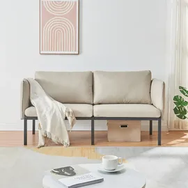 [en.casa] Couch 2-Sitzer Beige