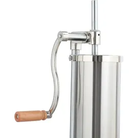 KRAFT&DELE | Wurstfüller manuell, Wurstmaschine aus Edelstahl, Wurstfüllmaschine, silber, Wurstpresse mit Tischklemme, Wurstspritze inkl. Füllro... - Silber
