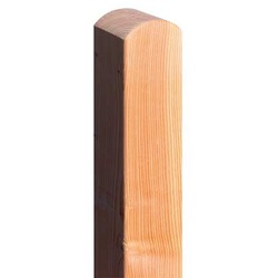 Douglasie Pfosten 11 x 11 x 90 cm - Holzpfosten aus naturbelassener Douglasie - Holzpfosten mit Rundkopf - Holzpfahl für Garten & Sichtschutzzäune