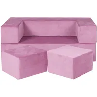 MeowBaby Kindersofa,, Dunkelrosa, Textil, 96x40x50 cm, Kinder- & Jugendzimmer, Kindermöbel, Kindersitzmöbel & -tische, Kindersessel & -sofas