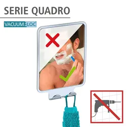 WENKO Vacuum-Loc® Antibeschlagspiegel Mod. Quadro