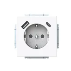 Busch-Jaeger 20EUCB2USBAC-84 SCHUKO®-/USB-A+C Steckdose, Safety+ 2CKA002011A6306 20EUCB2USBAC84