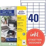 Avery Zweckform Universaletiketten 6126 Weiß 48,5 x 25,4 mm 10 Blatt