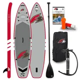 F2 SUP Board Set Stand Up Paddle Board Star 320 x 10,5 cm grau