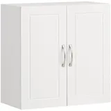 SoBuy Hängeschrank, Weiß, Holzwerkstoff, 60x60x30 cm, Badezimmer, Badezimmerschränke, Hängeschränke