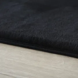 KADIMA DESIGN Teppich Kurzflor Schwarz Ø 120 cm