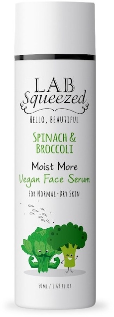 LAB SQUEEZED Spinach & Broccoli Moist More Vegan Face Serum For Normal-Dry Skin Feuchtigkeitsserum 50 ml
