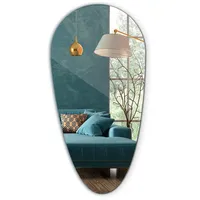Tulup Spiegel, Transparent, Glas, Organisch, 35x70x0.4 cm, Spiegel, Wandspiegel