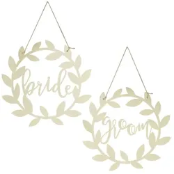 2 Landliebe Hochzeit Brautpaar Schilder