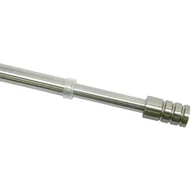 GARDINIA Vitragestange Zylinder 1-läufig Ø 10 mm 80 - 110 cm edelstahl-optik
