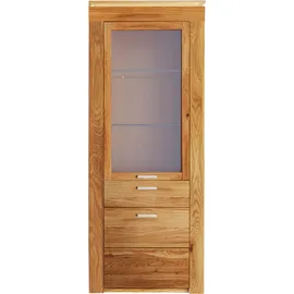 vogl möbelfabrik Vitrine VOGL MÖBELFABRIK, braun (wildeiche teilmassiv), B:82cm H:207cm T:40cm, Schränke, Vitrine, in 2 versch. Breiten, mit viel Stauraum, teilmassiv