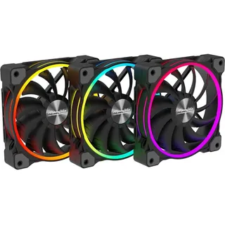 Alpenföhn Wing Boost 3 ARGB PWM PC-Gehaeuse-Luefter Schwarz (B x H x T) 140 mm, 3x), PC Lüfter,