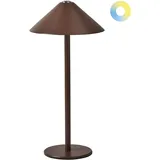 Beliani Kabellose LED Tischlampe FRANCOLI mit Dimmer Braun