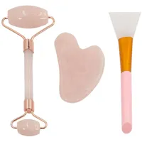 Intirilife Gesichtspflegegerät, Gua Sha Gesichtsmassage Gesichtsroller (3tlg-Set)