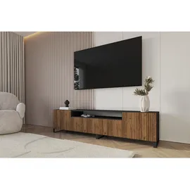 altdecor NOA-2 Lowboard 200 cm x 53 cm x 41 cm Schwarz Holz
