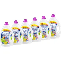 Weißer Riese Color Gel, Buntwaschmittel, für bunte Wäsche, recycelbar, 6x 50 WL
