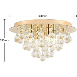LINDBY Gillion 4 Deckenleuchte Crystal/Gold (9626871)