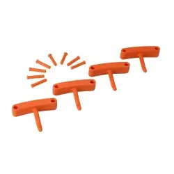 Vikan 4 x Haken, 8 x Stifte 10167 , Farbe: orange