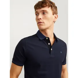 JACK & JONES Paulos Kurzarm-poloshirt Dark Navy / Detail Slim Fit 2XL