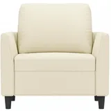 vidaXL Fernsehsessel mit gepolstertem Sitz Kunstleder 49 x 77 x 60 cm Creme
