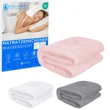 Dreamdry wasserdichter Matratzenschoner/Gesteppte Matratzenauflage 200x220 - Inkontinenzunterlage waschbar, Matratzenschoner 200x220 cm wasserdicht