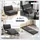 Homcom Bodensofa 4-in-1 Klappbar Schlafsofa mit Leinenoptik, 6-Fach Verstellbarer Rückenlehne Gepolstert Sofabett bis 150 kg belastbar Bodensessel Bodenstuhl für Schlafzimmer, Wohnzimmer, Dunkelgrau