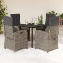 vidaXL Garten-Essgruppe 5-tlg. Grau