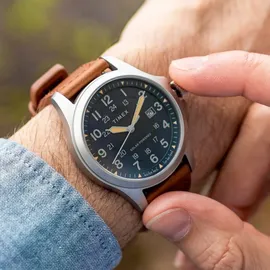 Timex Analog 'Field Post Solar' Herren Uhr TW2V03600 - Braun/Blau