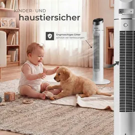 Tectake Turmventilator 90 cm Weiß