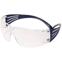 3M SecureFit 200 Schutzbrille, Gestell blau, Scotchgard Anti-Fog-Beschichtung (K/N), klare Scheibe, SF201SGAF-BLU-EU